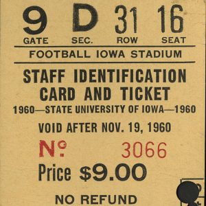 Football game tickets, 1960-69