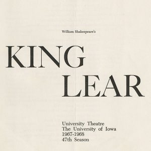 University Theatre production, 