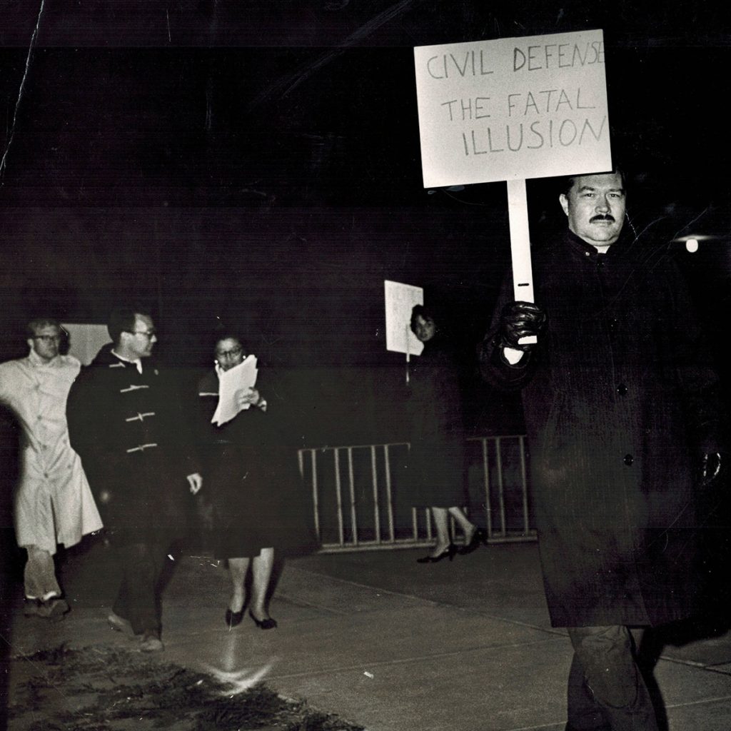 Larry Barrett participating in a protest, circa 1964-1968